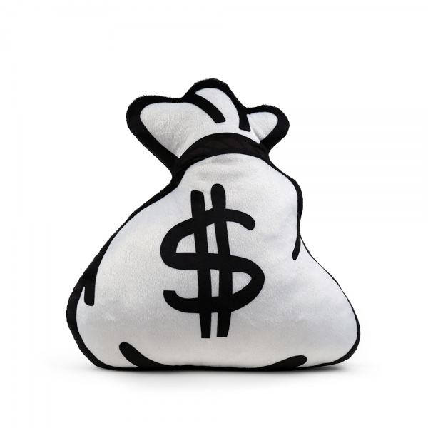 Подушка декоративная Мешок изобилия (FWPABDCBAG23WT000) 37 см черно-белый WP Merchandise 