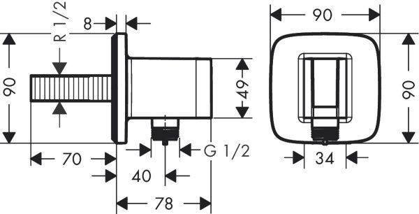 Шланговое подключение Hansgrohe Fixfit Porter E 26485000