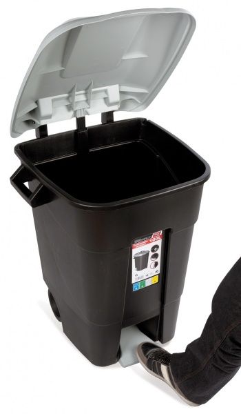 Бак для сміття з кришкою Tayg Eco з педаллю 100 л 441073_чорний