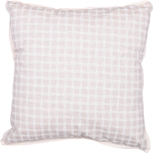 Подушка декоративна Шале Клітинка 45x45 см рожевий в клітинку La Nuit 