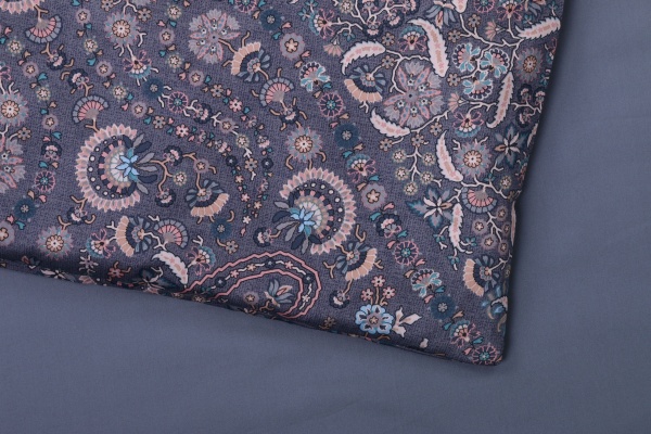 Комплект постільної білизни Piazza Di Spagna G1 сімейний синій Granfoulard 