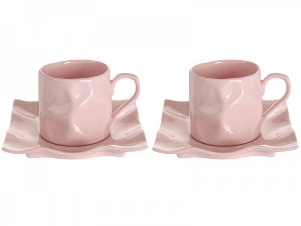 Чашка для кави з блюдцем Пудра 120 мл 4 предмети 264-705 Lefard