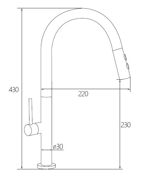 Смеситель для кухни Mixxen CLYDE хром с лeйкой MXBZ0649