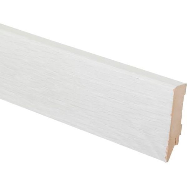 Плинтус МДФ ОМиС на кляймер дуб белый 19x80x2400 мм 