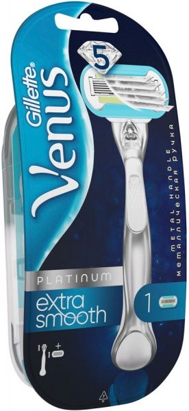 Станок для гоління Gillette Venus Platinum Extra Smooth зі змінним картриджем 1 шт.