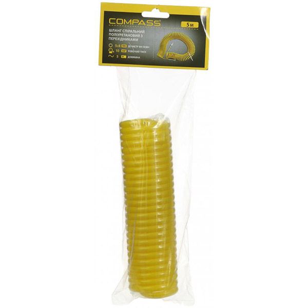 Шланг полиуретановый с переходниками Compass 5M PU