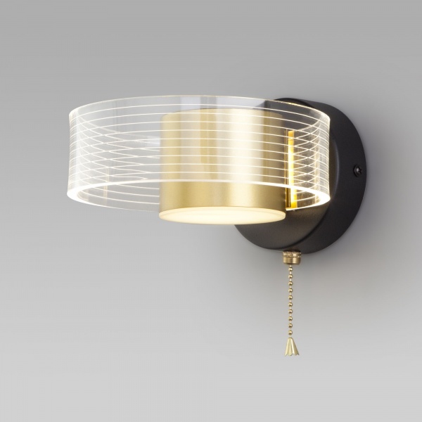Світильник настінний Strotskis Jet 1x10 Вт чорний/золото 90244/1 