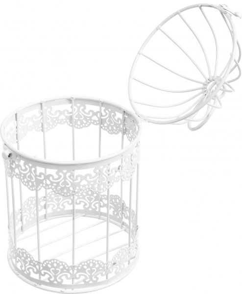 Клітка декоративна Cage Мереживо 13х13х21 см білий 