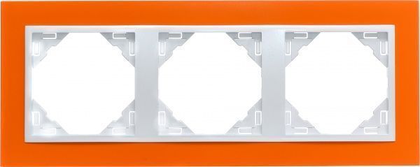 Рамка тримісна Efapel ANIMATO Logus універсальна помаранчевий 90930 TJG