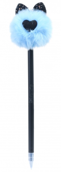 Олівець чорнографітний Пухнастик з вушками блакитний