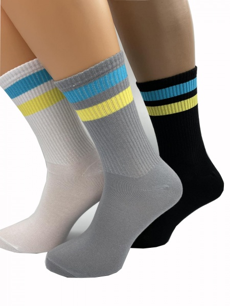 Шкарпетки жіночі Cool Socks Патріотична смужка 17833 р. 43-46 сірий 