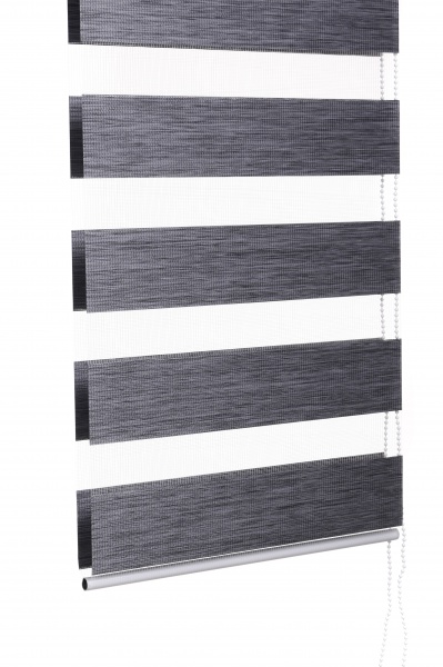 Ролета день-ночь Bella Vita с жилкой MA-11 80x160 см черная 