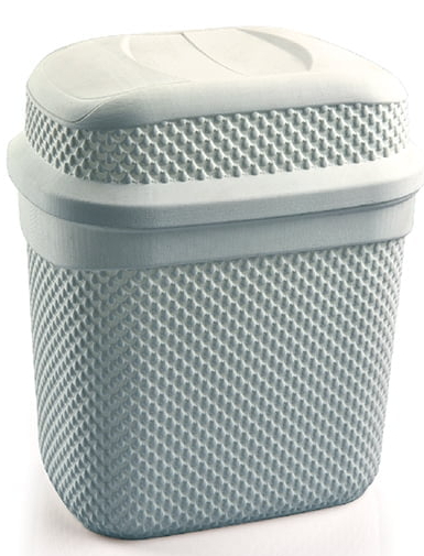 Контейнер для мусора Ucsan Plastik DROP 2 л серый металлик 136000.2