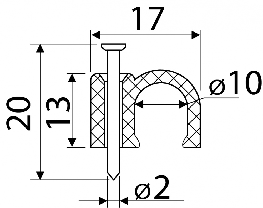 Скоба круглая Аско-Укрем CHR-10 черный