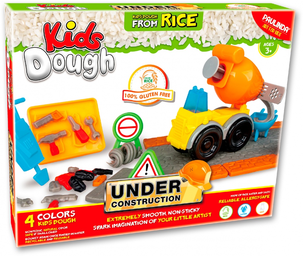 Набор для творчества Paulinda масса для лепки Kids Dough На строительстве 221003