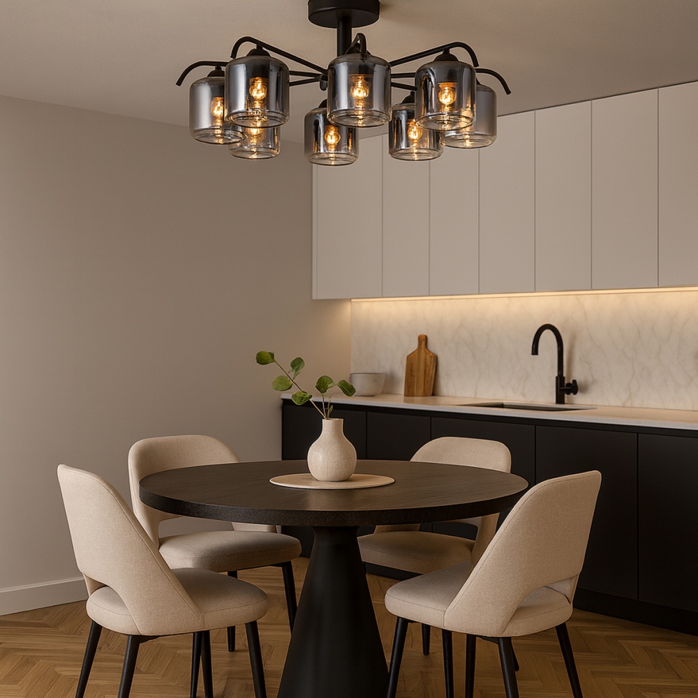 Люстра подвесная ARDERO Orlando 5xE27 античный черный BL1950-1