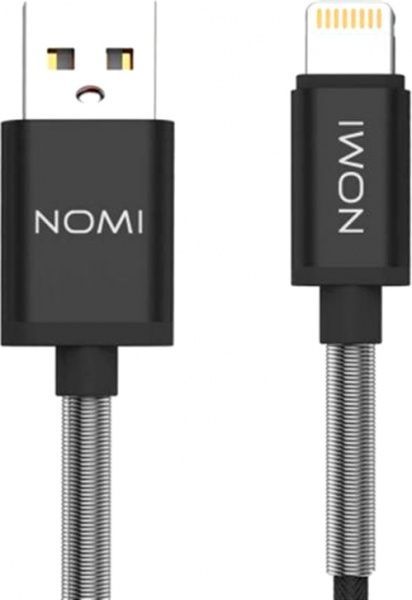 Кабель Nomi Lightning – USB 1 м чорний (316213) DCMQ 10i 