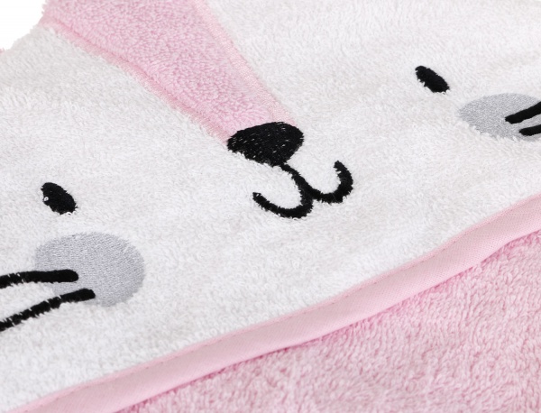 Полотенце махровое Україна Зайчик 95х95 см розовый