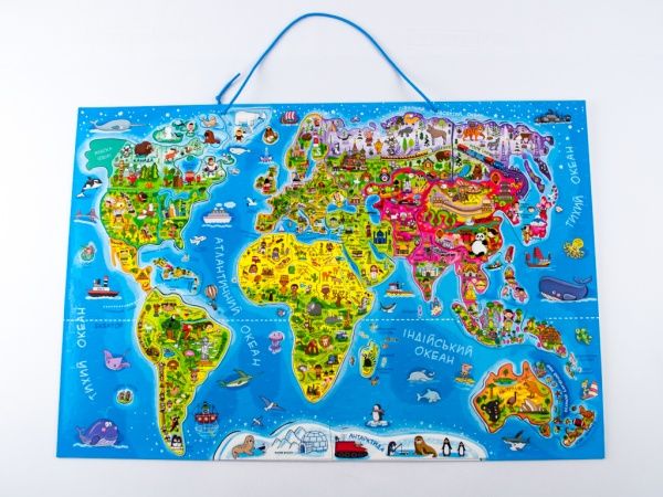 Карта-пазл Зірка магнітна Мандруємо Світом 75437