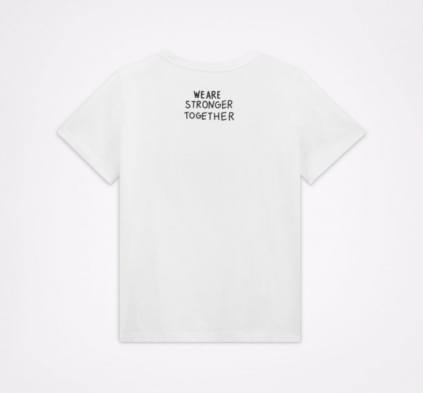 Футболка Converse WHM Graphic Tee 10024264-A01 р.S белый