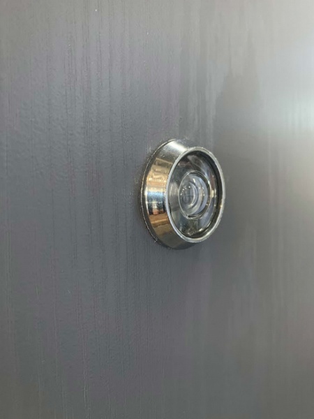 Двері вхідні Міністерство дверей Оптима 257 антрацит / біла текстура 2050x960 мм праві