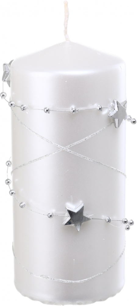 Свічка декоративна Циліндр гірлянда 60х130 мм айворі 190 г Pako-If