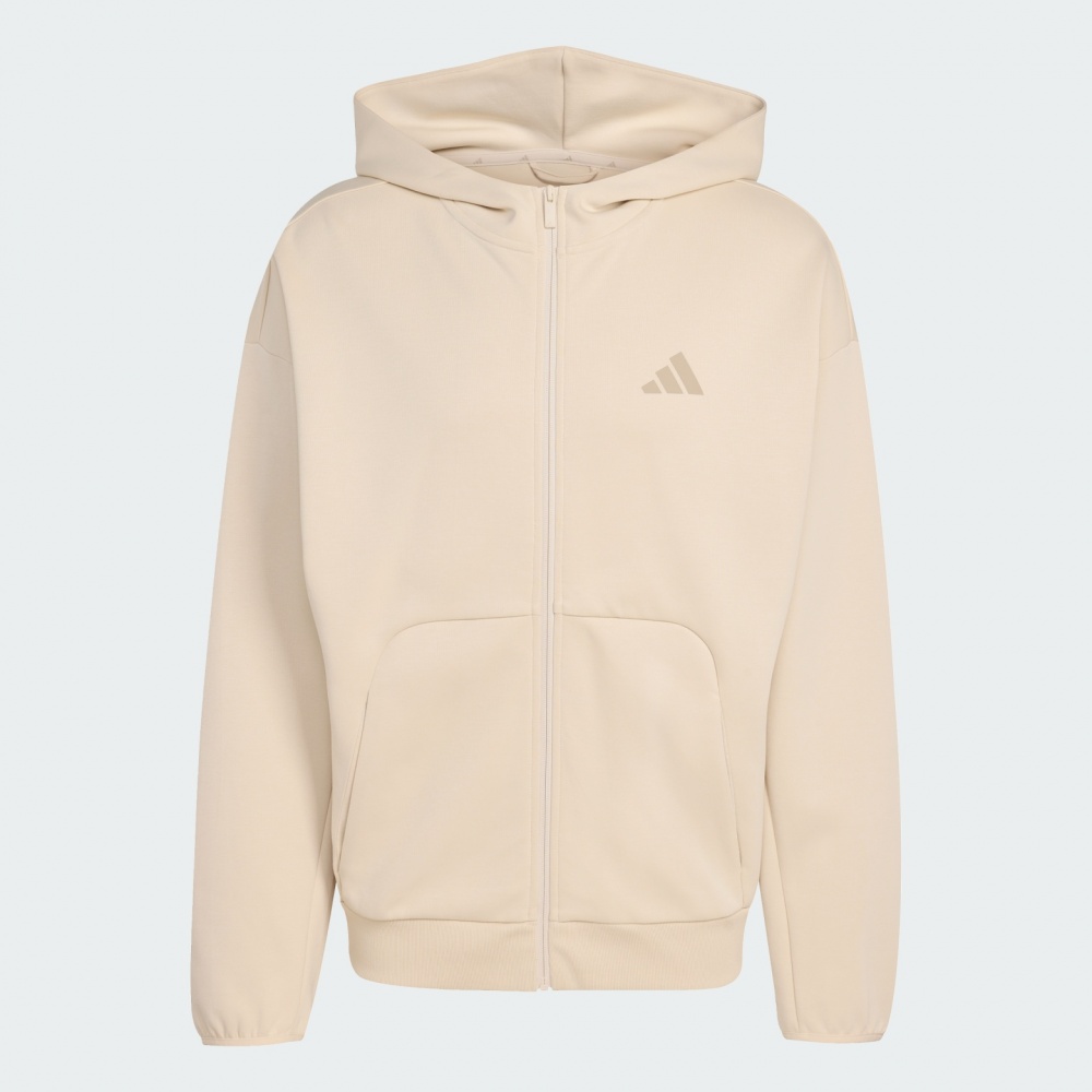 Джемпер Adidas M FI SL FZ CRLI KD7665 р.S бежевый