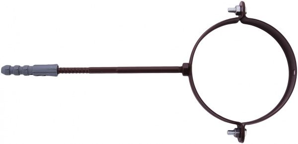 Кронштейн трубы металлический Сяйво L=160 мм D=100 мм коричневый 