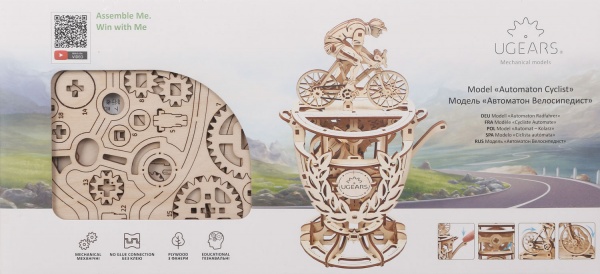 Дерев'яний 3D-конструктор UGEARS Велосипедист