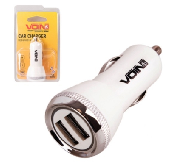 Разветвитель прикуривателя Voin 2USB (12 / 24V - 5V 2,4A) C-2402W