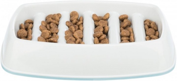 Миска Trixie для собак повільне годування сіра пластик/термопласна гума 0.25 л 21x14 см (25192)