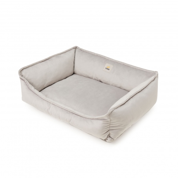 Лежак PETBED Velor Комфорт М 70x50x23 см серый