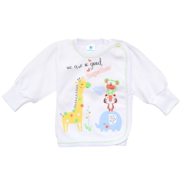 Распашонка детская Minikin р.62 белый с салатовым 1940203 