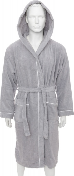 Халат махровий чоловічий La Nuit Adam з капюшоном р. L сірий 