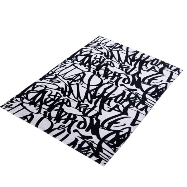 Полотенце пляжное UP! (Underprice) Graffiti 100x150 см черно-белый