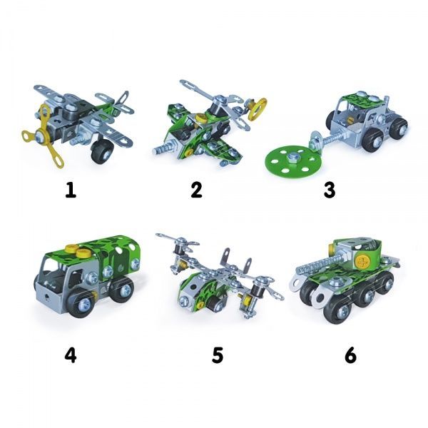 Конструктор металевий Qunxing Toys Воєнна техніка 816B-363-368