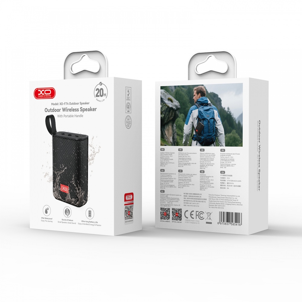 Портативна колонка Xo F74 black (F74.black)