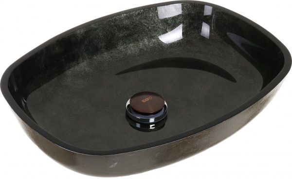 Умивальник EGO 54х39,5х11 см чорний