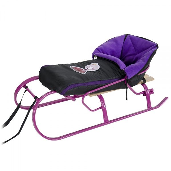 Санки Vitan + матрас Снегирь фуксия 