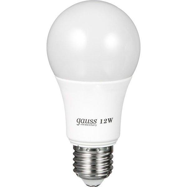 Лампа светодиодная Gauss Elementary 12 Вт A60 матовая E27 220 В 2700 К 23212 