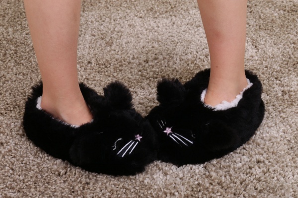 Капці дитячі унісекс Maxwin KIDS Звірята Котик р.29-31 чорний 