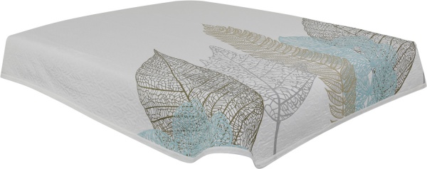 Покривало Sidney C3 235x270 см Textilia білий із малюнком 