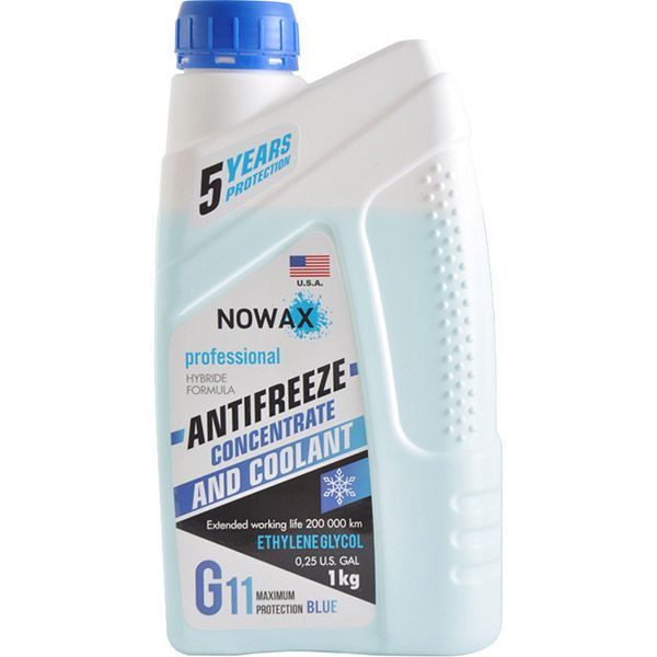 Антифриз Nowax концентрат G11 (NX01011) 1кг синий 