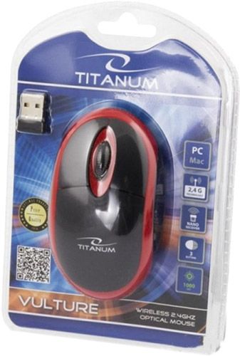 Миша ESPERANZA Titanum TM116R black/red  