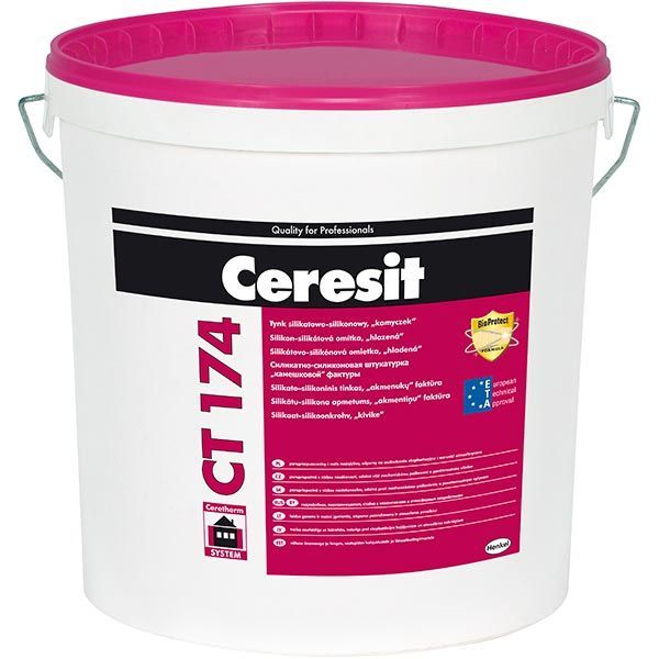 Декоративная штукатурка камешковая Ceresit CT 174 25 кг