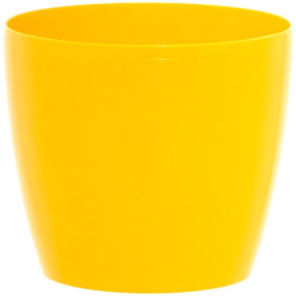 Горшок пластиковый Lamela Магнолия круглый 5,3л желтый (203) 
