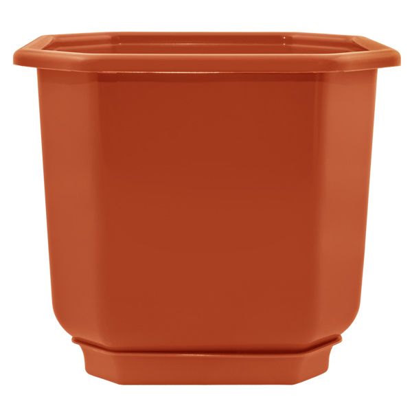 Горщик пластиковий Алеана Дама квадратний 7л теракот (112024) 