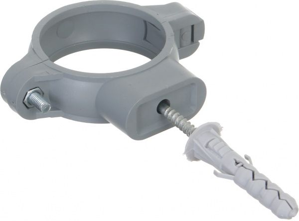 Хомут Rhein з дюбелем для кріплення каналізаційних труб d=50 мм