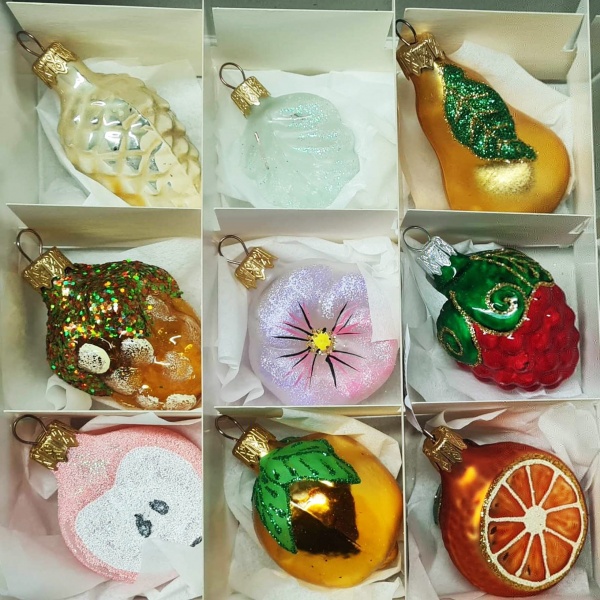 Набор елочных игрушек формовая №1 7 см 9 шт./уп. 