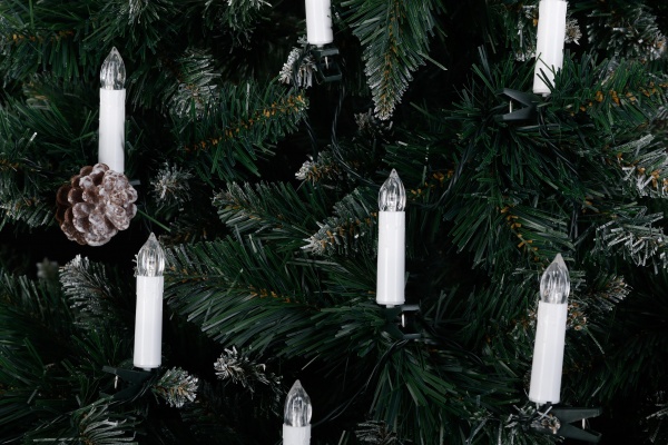 Электрогирлянда линейная со свечами встроенный светодиод (LED) 50 ламп 12,25 м 